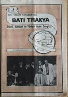 BATI TRAKYA TÜRKÜNÜN SESİ BATI TRAKYA SİYASİ,TÜRKÇE AYLIK DERGİ SAYI 211