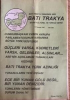 BATI TRAKYA TÜRKÜNÜN SESİ BATI TRAKYA SİYASİ KÜLTÜREL VE TÜRKÇÜ DERGİ SAYI 243