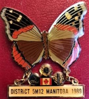 LİONS KÜLÜP RÖZETİ MİNELİ DISTRICT 5M12 MANITOBA 1989