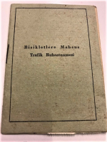 1961 MANİSA AKHİSAR BİSİKLET RUHSATI TRAFİK RUHSATNAMESİ