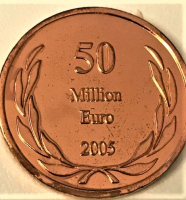 BRONZ 50 MİLLİON EURO 2005 HENKEL TECHNOLOGİES WATER TREATMENT HATIRA PARA 30 MM ÇAPINDA