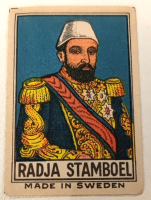 SULTAN 2. MAHMUT HAN GÖRSELLİ İSVECE BASTIRILMIŞ KİBRİT KUTUSU ETİKETİ RENKLİ OFSET BASKI RAJDA STAMBOEL MADEIN SWEDEN