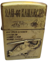 RAH 66 KAMANCHE LİGHTER KABARTMA SAVAS HELİKOPTER TEMALI CAKMAK