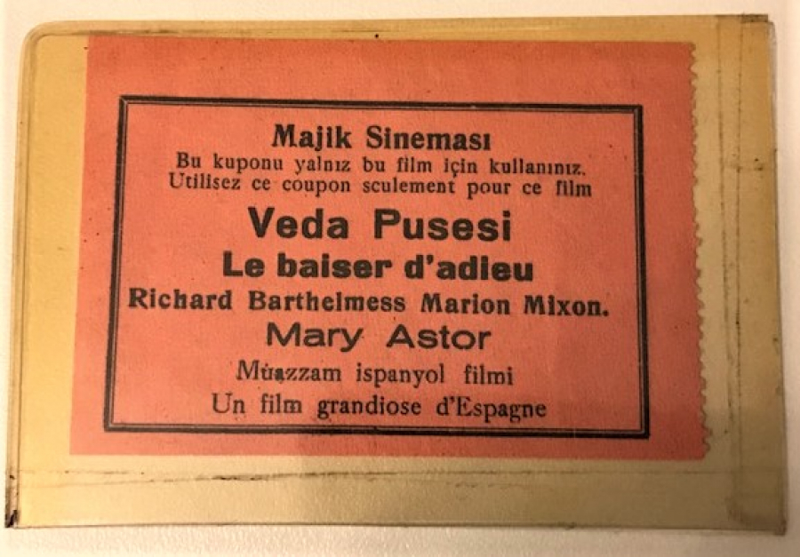 Majik Sinemasi Veda Pusesi Film I Giris Bileti 2 Dilde Basilmis 1930 22781 Garaj Antik